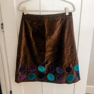 NWOT Boden Velvet Skirt!